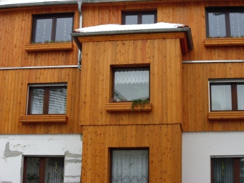 Holzfassade in Lerche